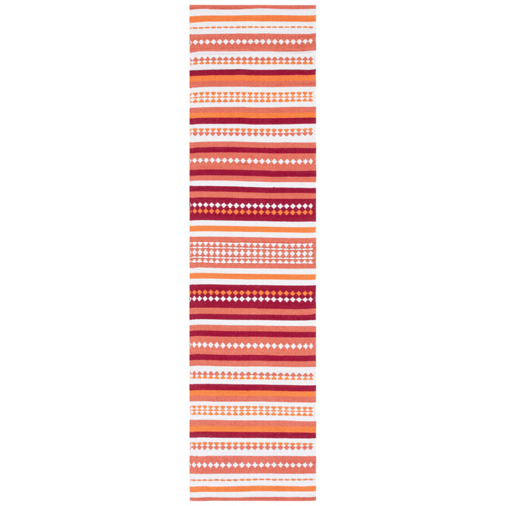 SAFAVIEH Montauk MTK451P Handwoven Orange / Ivory Rug Image 5