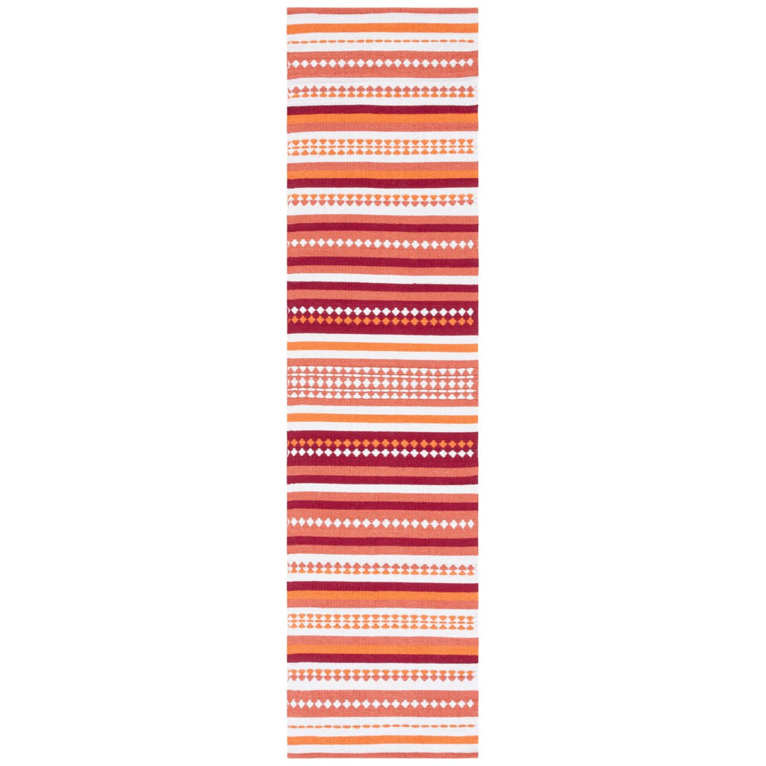 SAFAVIEH Montauk MTK451P Handwoven Orange / Ivory Rug Image 1