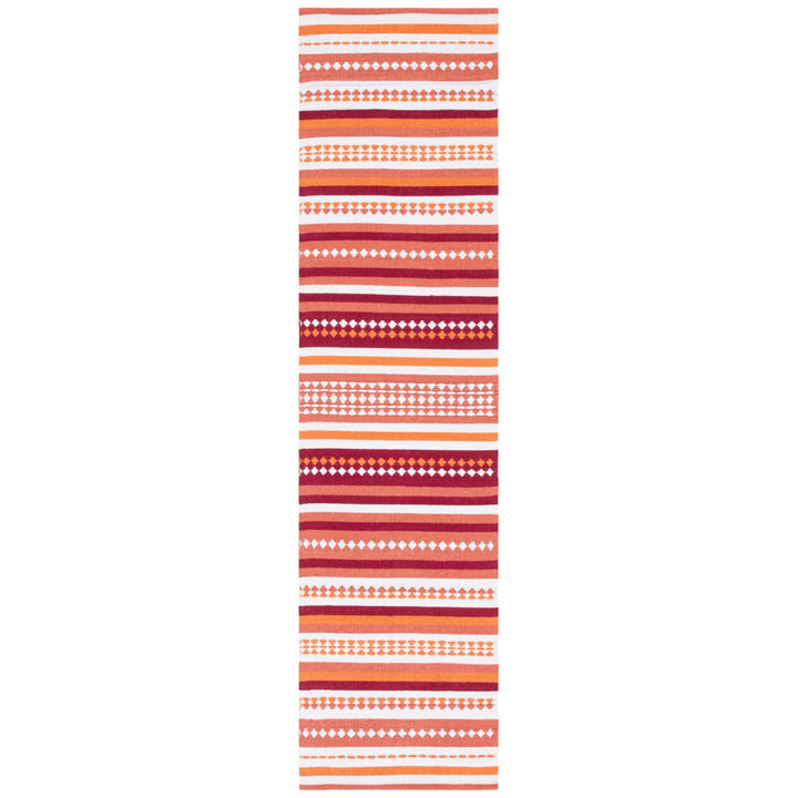 SAFAVIEH Montauk MTK451P Handwoven Orange / Ivory Rug Image 1