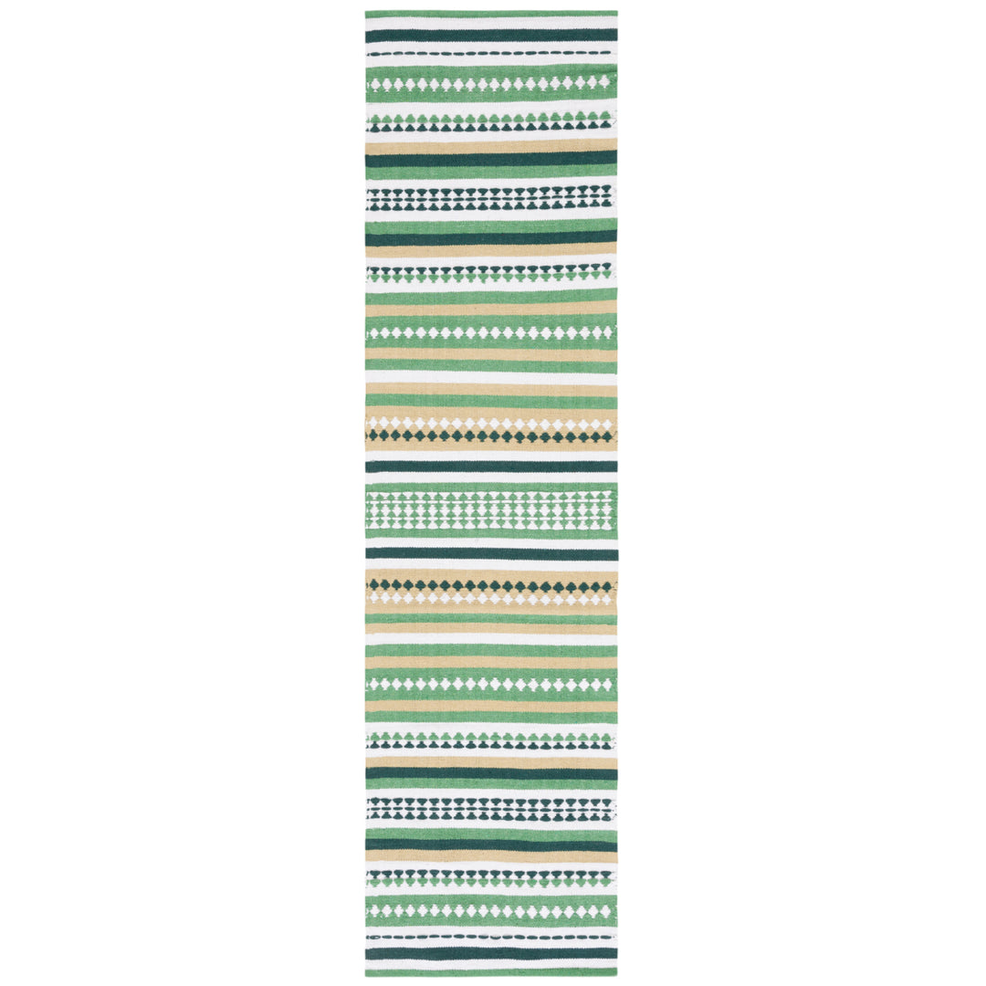 SAFAVIEH Montauk MTK451Y Handwoven Green / Ivory Rug Image 5