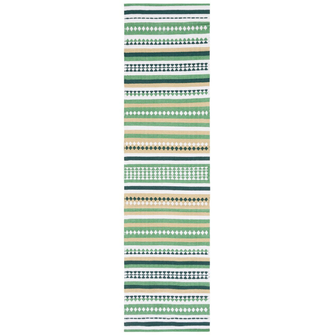 SAFAVIEH Montauk MTK451Y Handwoven Green / Ivory Rug Image 1