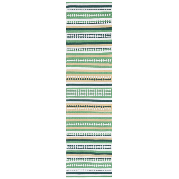 SAFAVIEH Montauk MTK451Y Handwoven Green / Ivory Rug Image 1