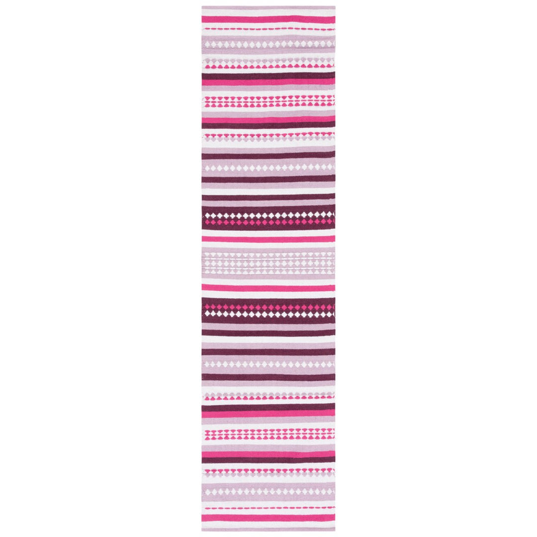 SAFAVIEH Montauk MTK451R Handwoven Pink / Ivory Rug Image 1