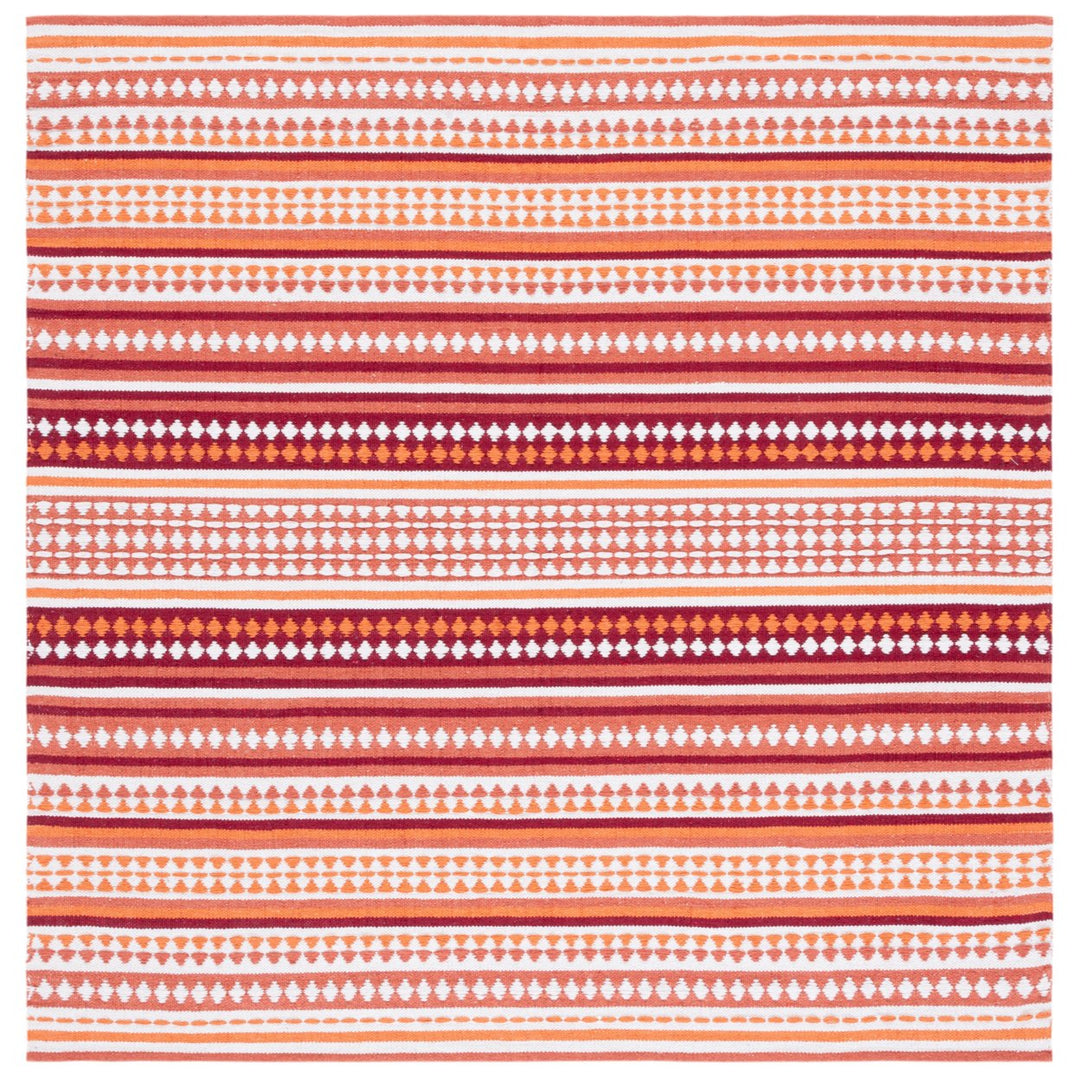 SAFAVIEH Montauk MTK451P Handwoven Orange / Ivory Rug Image 1