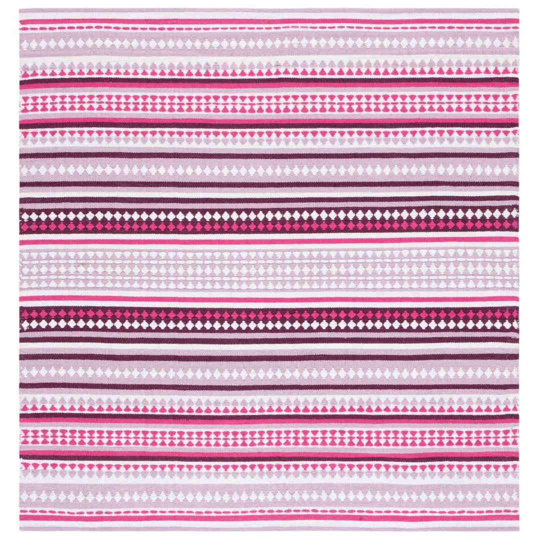 SAFAVIEH Montauk MTK451R Handwoven Pink / Ivory Rug Image 1