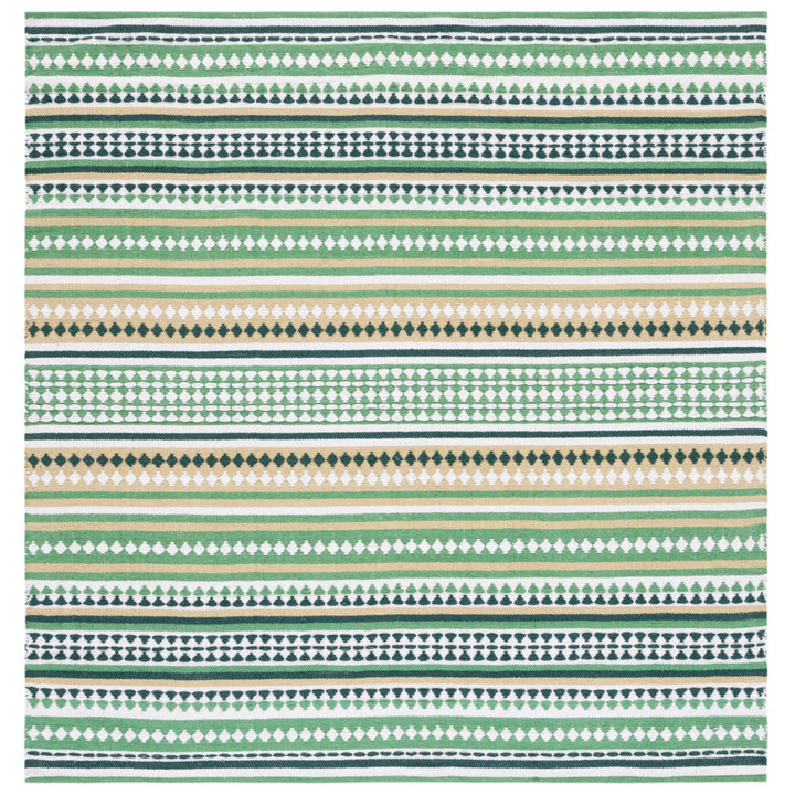 SAFAVIEH Montauk MTK451Y Handwoven Green / Ivory Rug Image 1