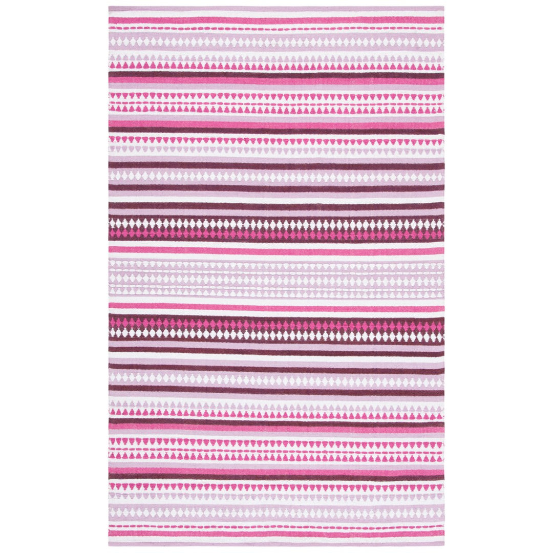 SAFAVIEH Montauk MTK451R Handwoven Pink / Ivory Rug Image 1