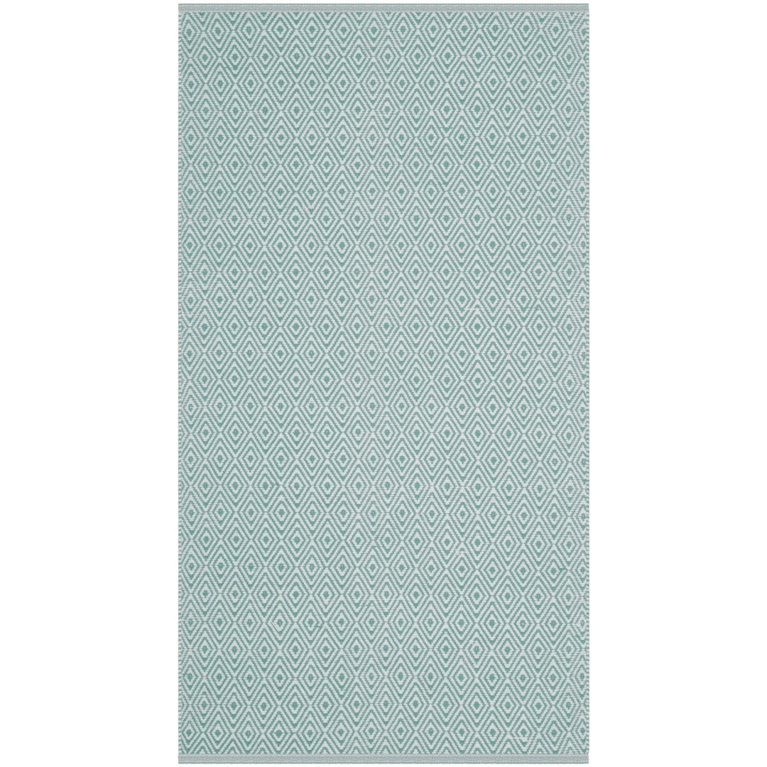 SAFAVIEH Montauk MTK515A Handwoven Ivory / Aqua Rug Image 1