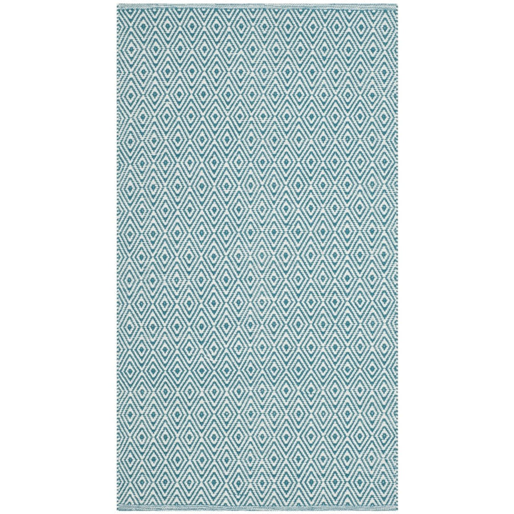 SAFAVIEH Montauk MTK515B Handwoven Ivory / Turquoise Rug Image 1