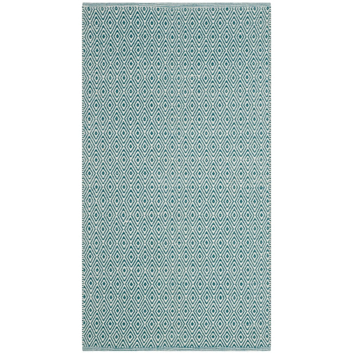 SAFAVIEH Montauk MTK515B Handwoven Ivory / Turquoise Rug Image 1