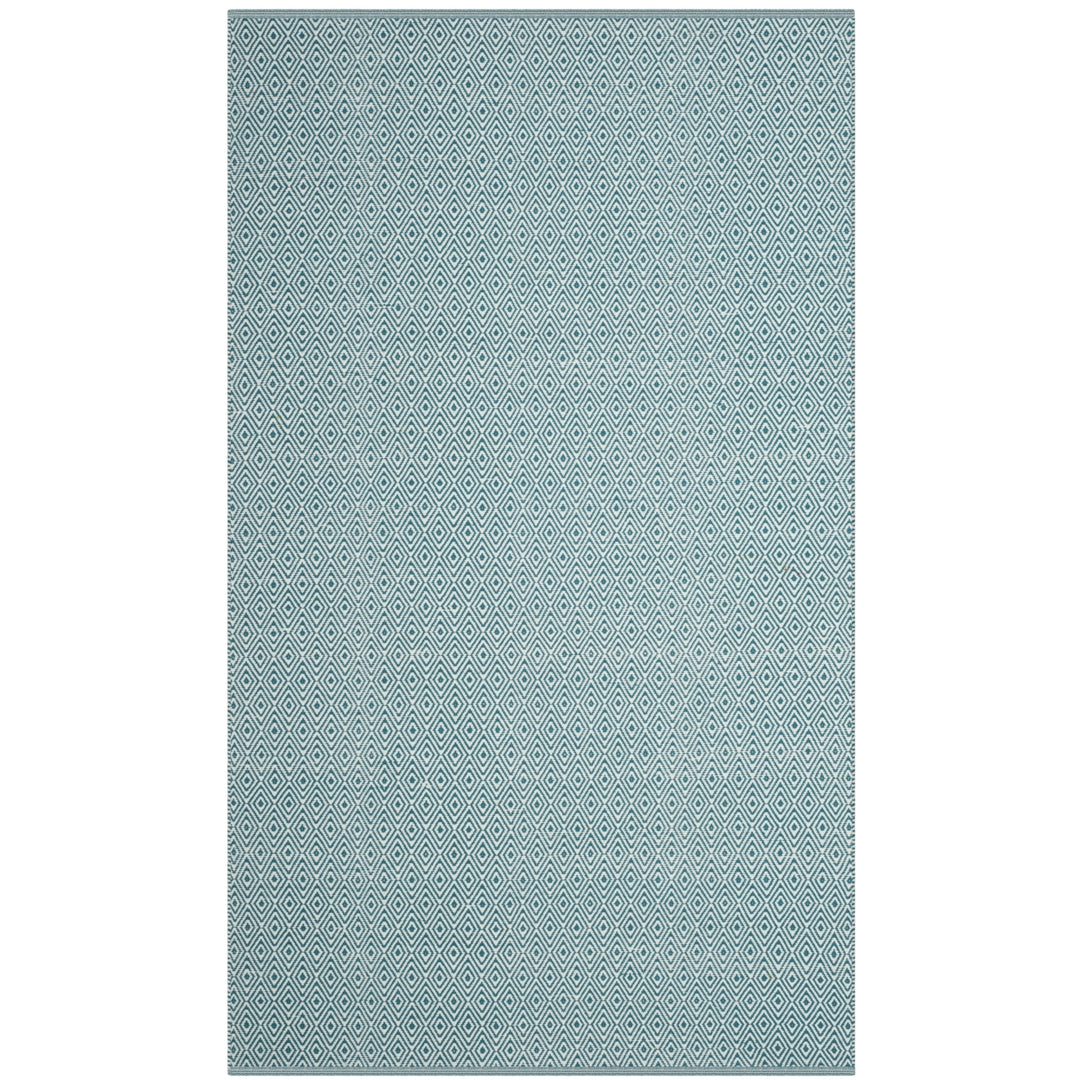 SAFAVIEH Montauk MTK515B Handwoven Ivory / Turquoise Rug Image 5