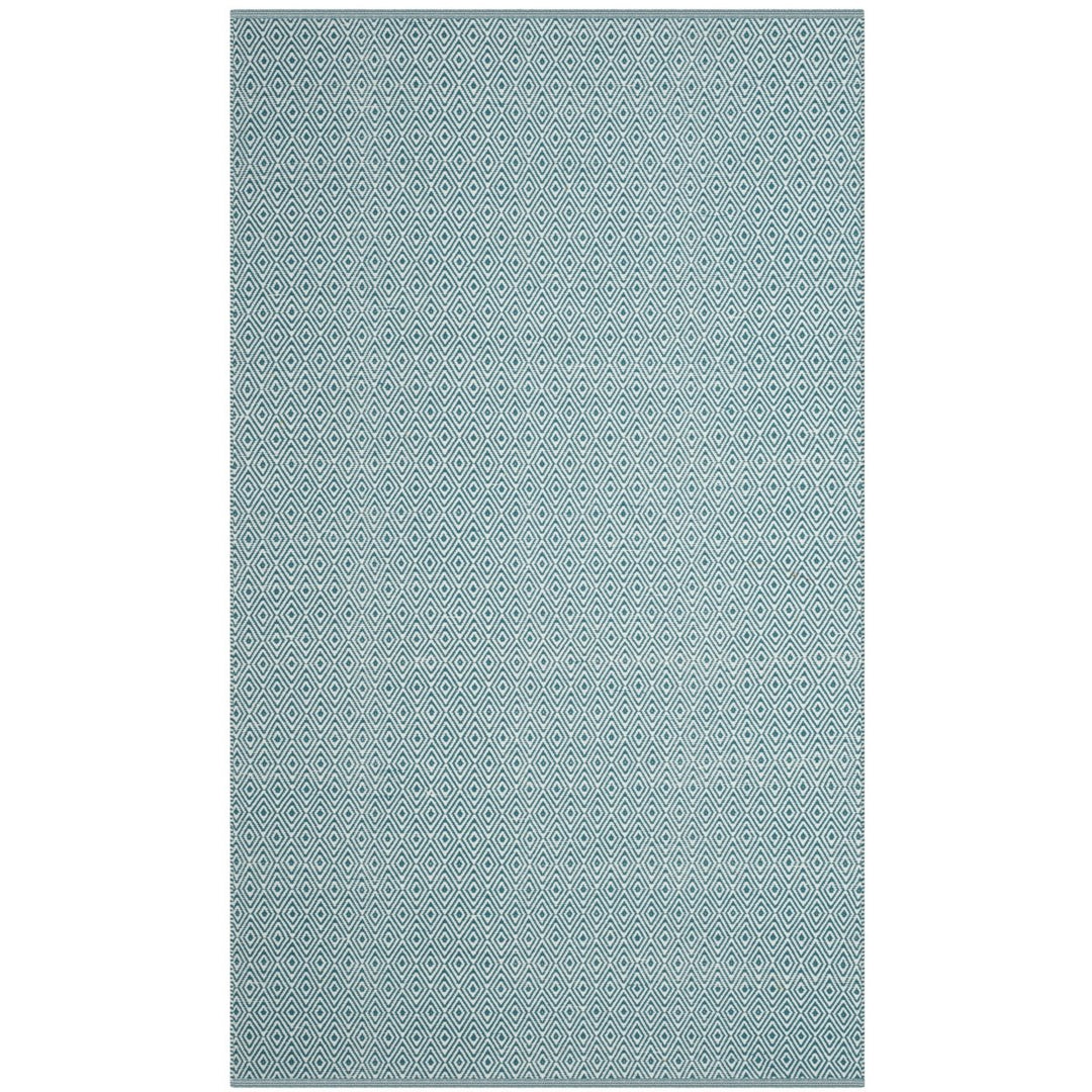 SAFAVIEH Montauk MTK515B Handwoven Ivory / Turquoise Rug Image 1