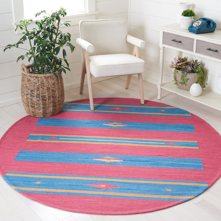 SAFAVIEH Montauk MTK551Q Handwoven Red / Blue Rug Image 2