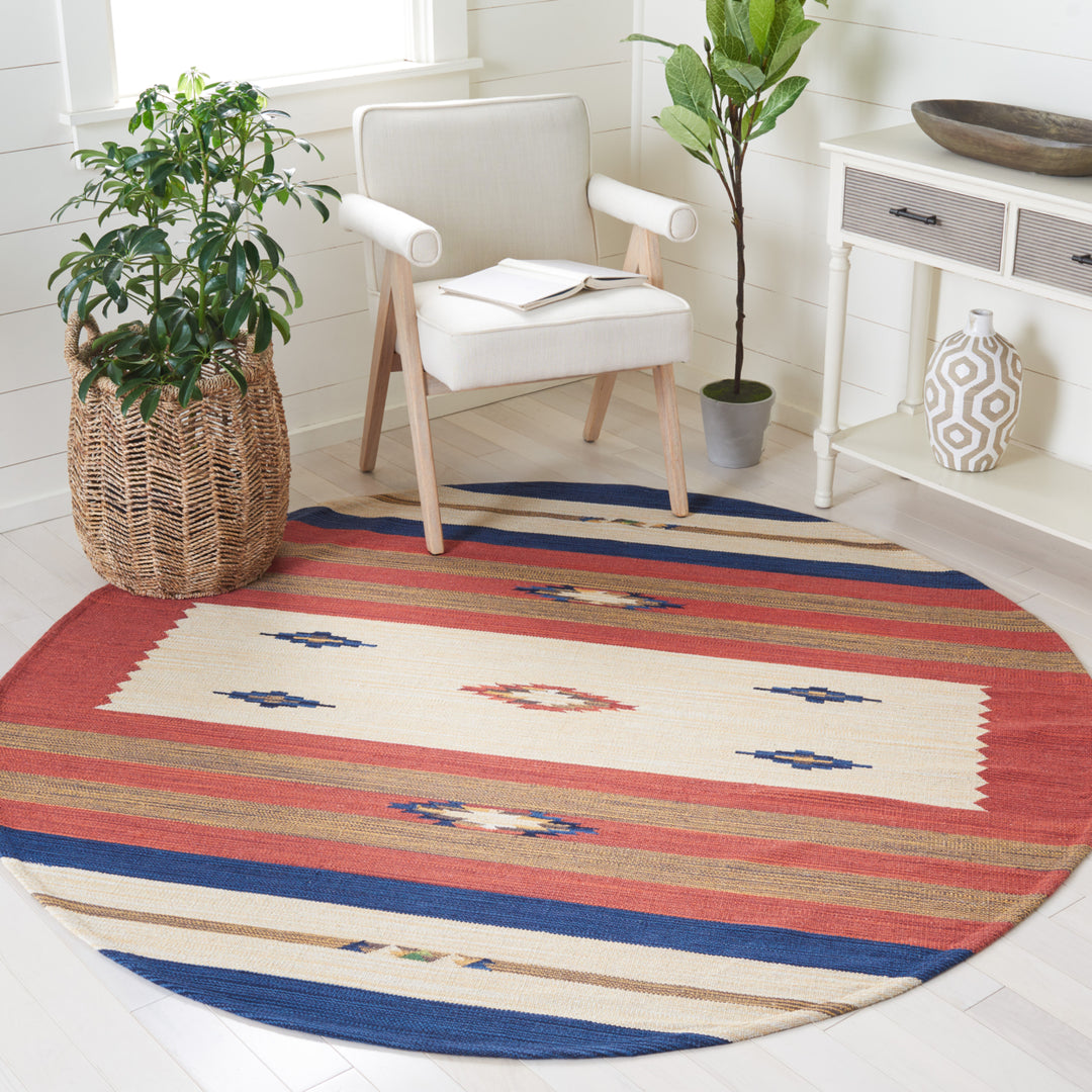 SAFAVIEH Montauk MTK552A Handwoven Blue / Red Rug Image 2