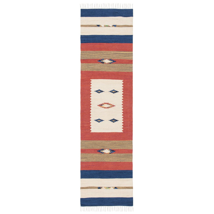 SAFAVIEH Montauk MTK552A Handwoven Blue / Red Rug Image 1