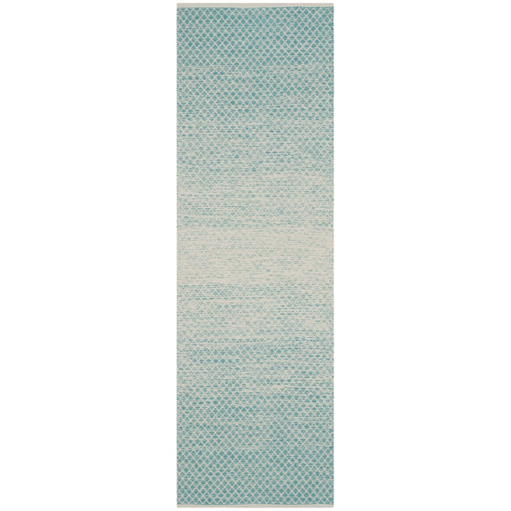 SAFAVIEH Montauk MTK601E Handwoven Turquoise / Ivory Rug Image 2