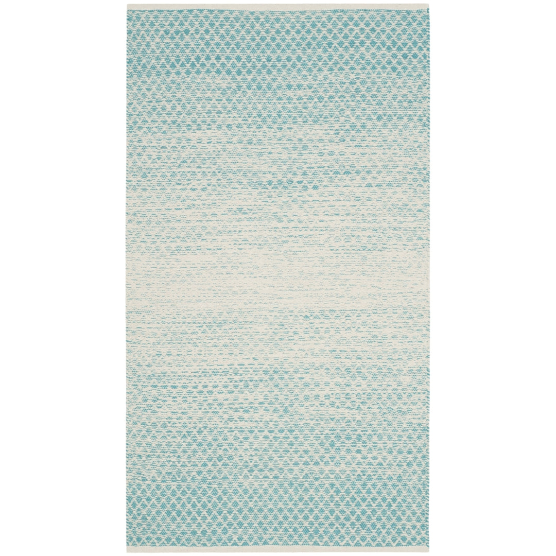 SAFAVIEH Montauk MTK601E Handwoven Turquoise / Ivory Rug Image 3