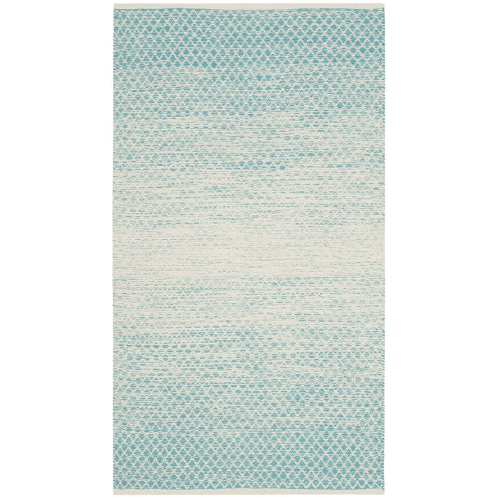 SAFAVIEH Montauk MTK601E Handwoven Turquoise / Ivory Rug Image 3