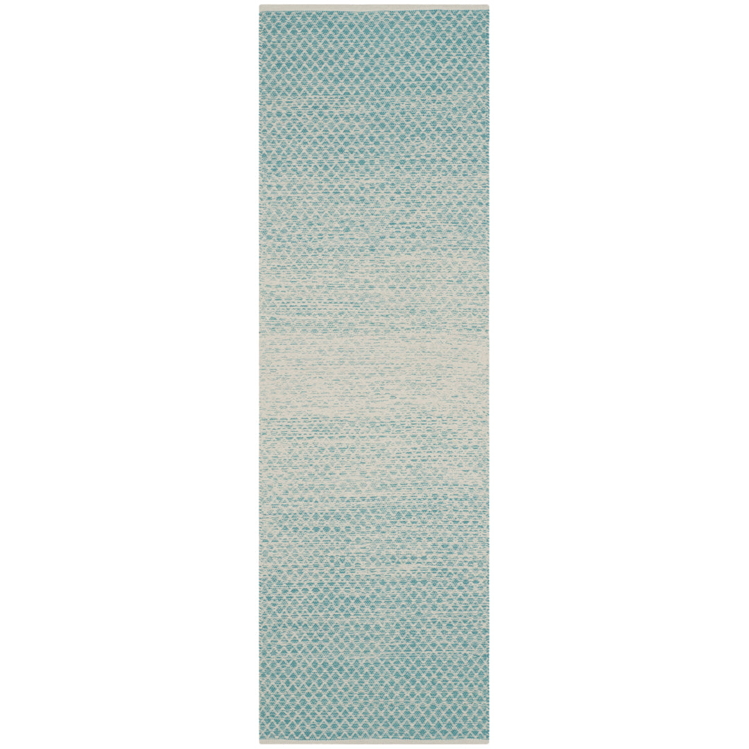 SAFAVIEH Montauk MTK601E Handwoven Turquoise / Ivory Rug Image 4