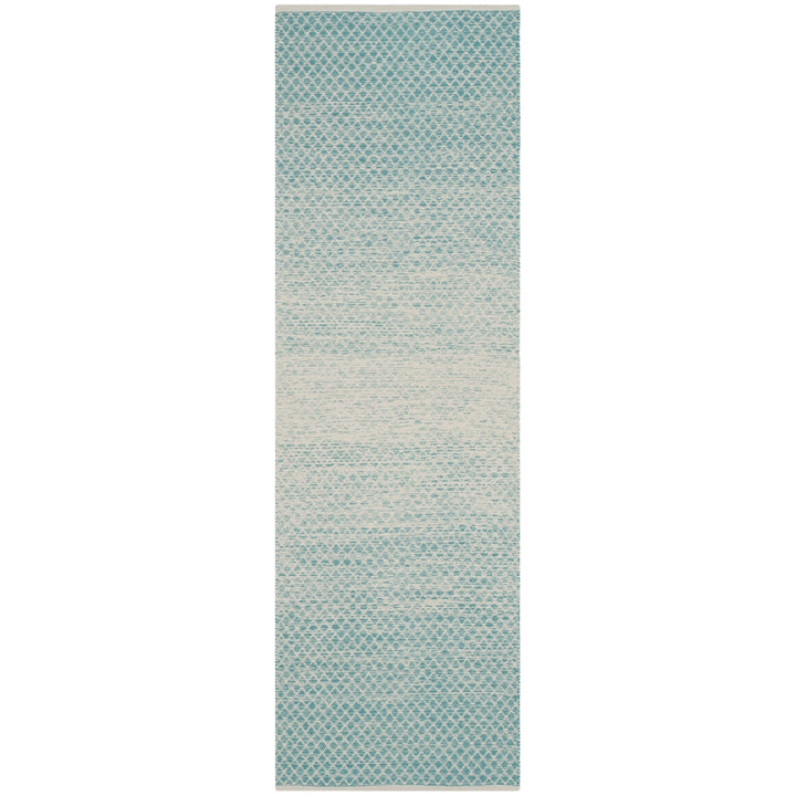 SAFAVIEH Montauk MTK601E Handwoven Turquoise / Ivory Rug Image 4