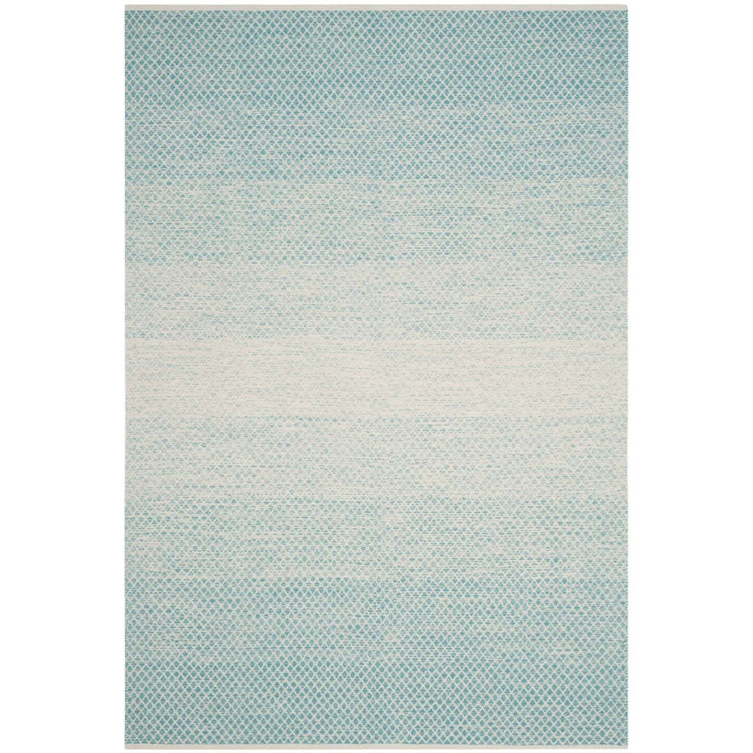 SAFAVIEH Montauk MTK601E Handwoven Turquoise / Ivory Rug Image 9