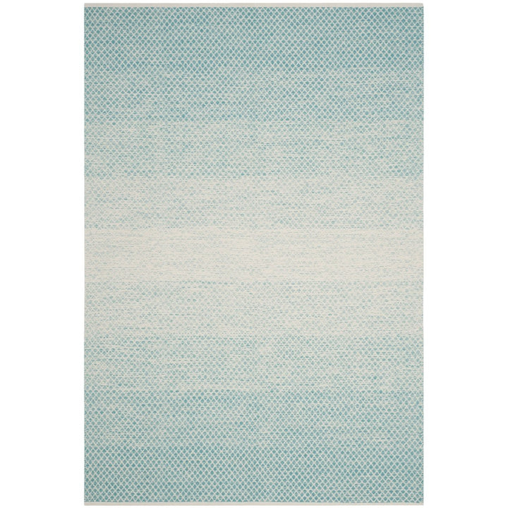 SAFAVIEH Montauk MTK601E Handwoven Turquoise / Ivory Rug Image 1