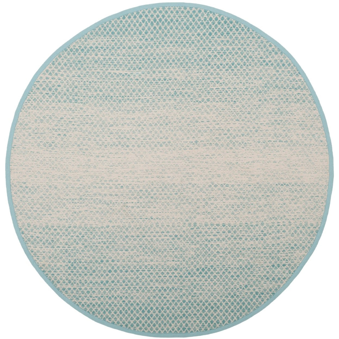 SAFAVIEH Montauk MTK601E Handwoven Turquoise / Ivory Rug Image 1