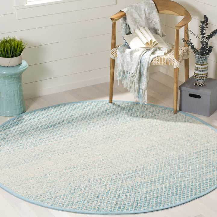 SAFAVIEH Montauk MTK601E Handwoven Turquoise / Ivory Rug Image 11