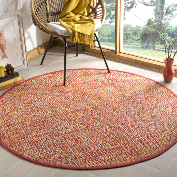 SAFAVIEH Montauk MTK602D Handwoven Orange / Multi Rug Image 2