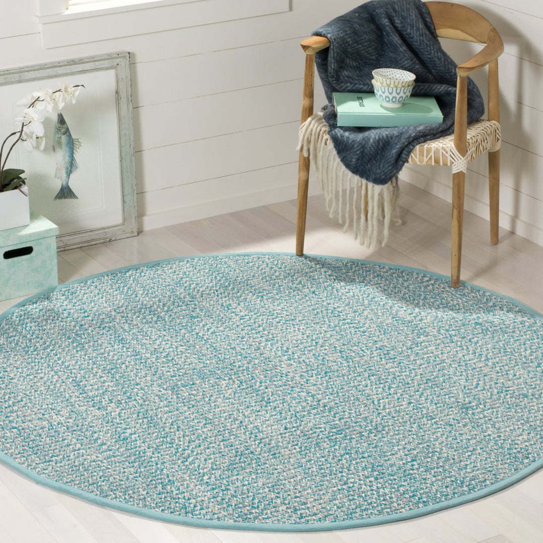 SAFAVIEH Montauk MTK602E Handwoven Turquoise / Multi Rug Image 2