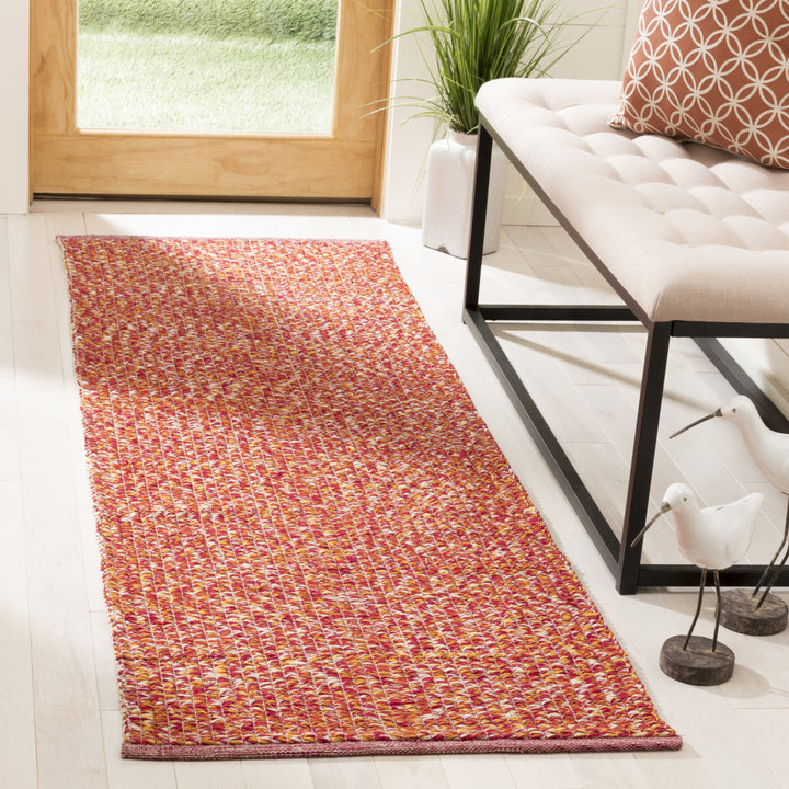 SAFAVIEH Montauk MTK602D Handwoven Orange / Multi Rug Image 3