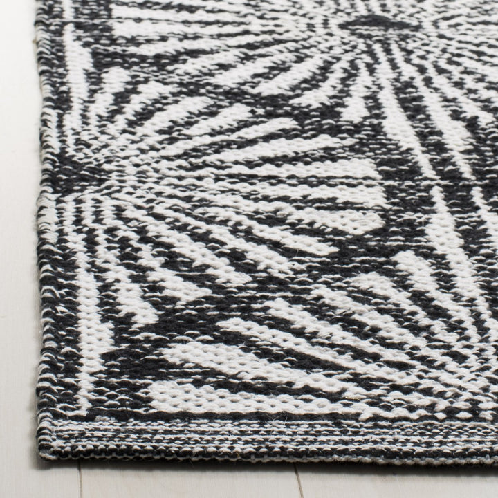 SAFAVIEH Montauk MTK606A Handwoven Black / Ivory Rug Image 4