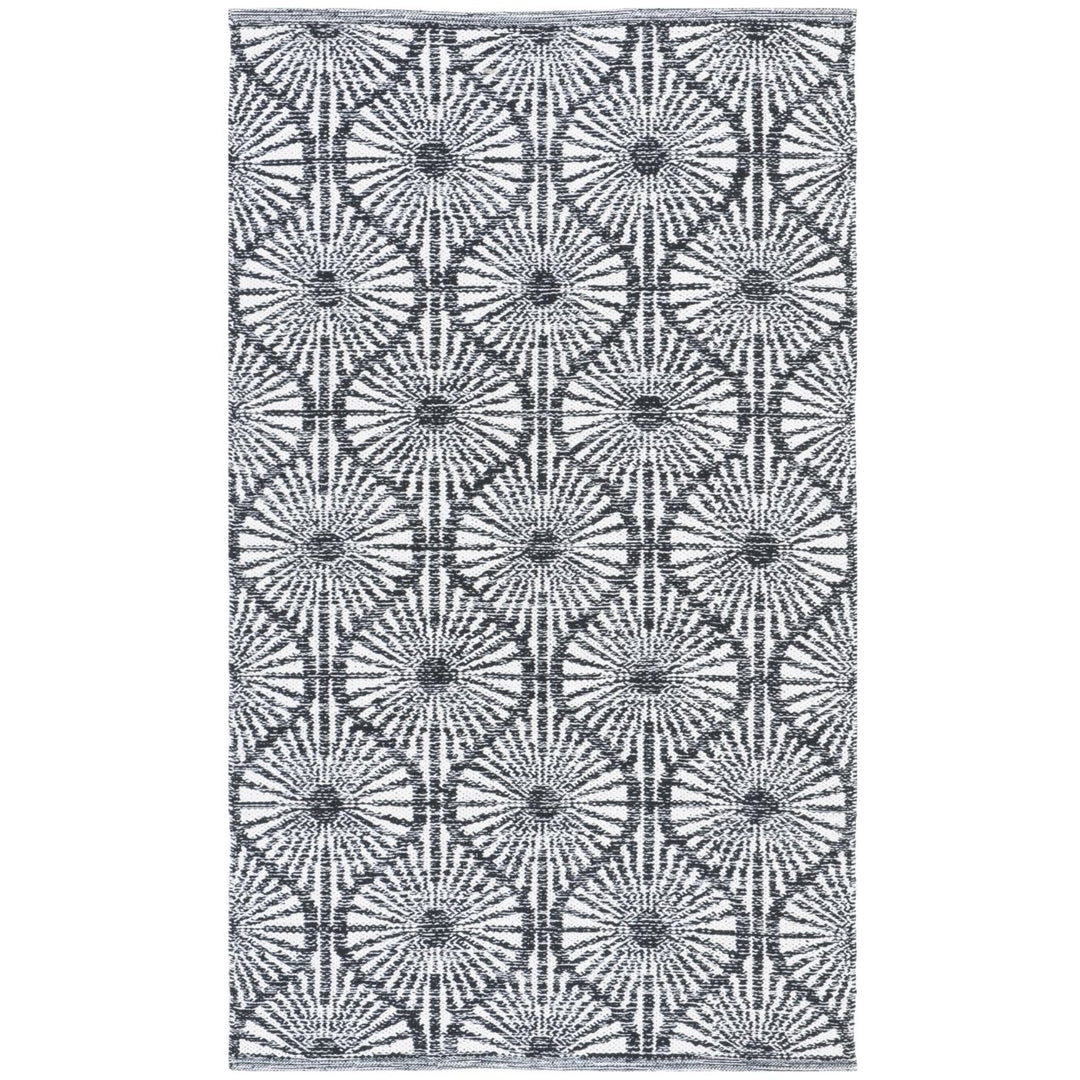 SAFAVIEH Montauk MTK606A Handwoven Black / Ivory Rug Image 1