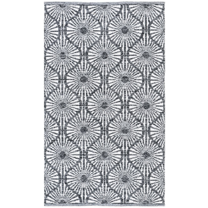 SAFAVIEH Montauk MTK606A Handwoven Black / Ivory Rug Image 1