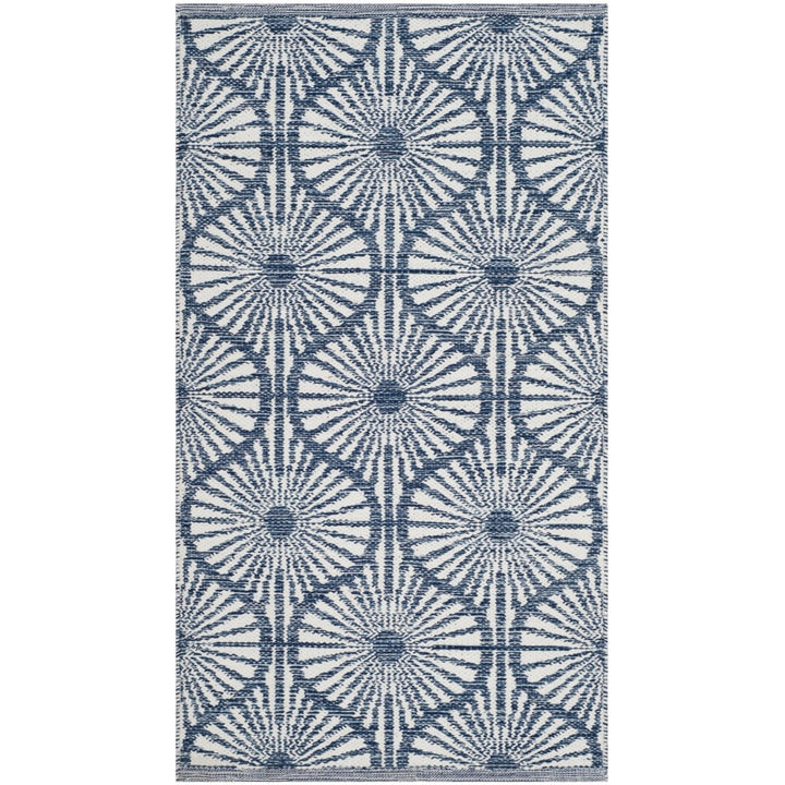 SAFAVIEH Montauk MTK606C Handwoven Navy / Ivory Rug Image 2