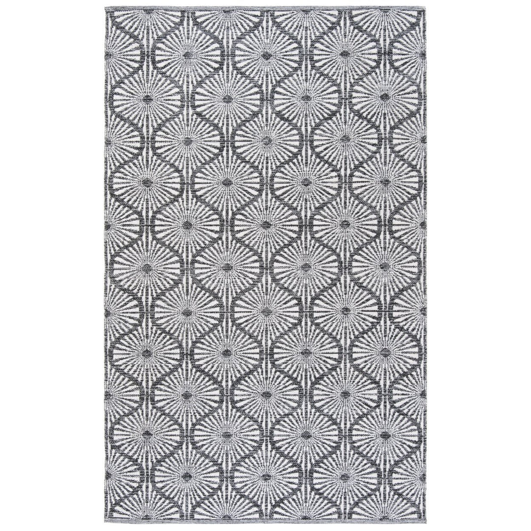 SAFAVIEH Montauk MTK606A Handwoven Black / Ivory Rug Image 1