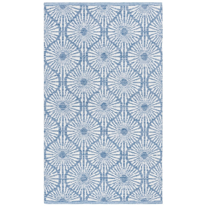 SAFAVIEH Montauk MTK606B Handwoven Blue / Ivory Rug Image 1