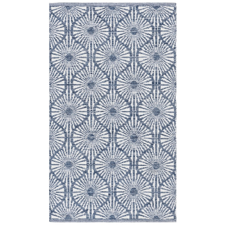 SAFAVIEH Montauk MTK606C Handwoven Navy / Ivory Rug Image 1