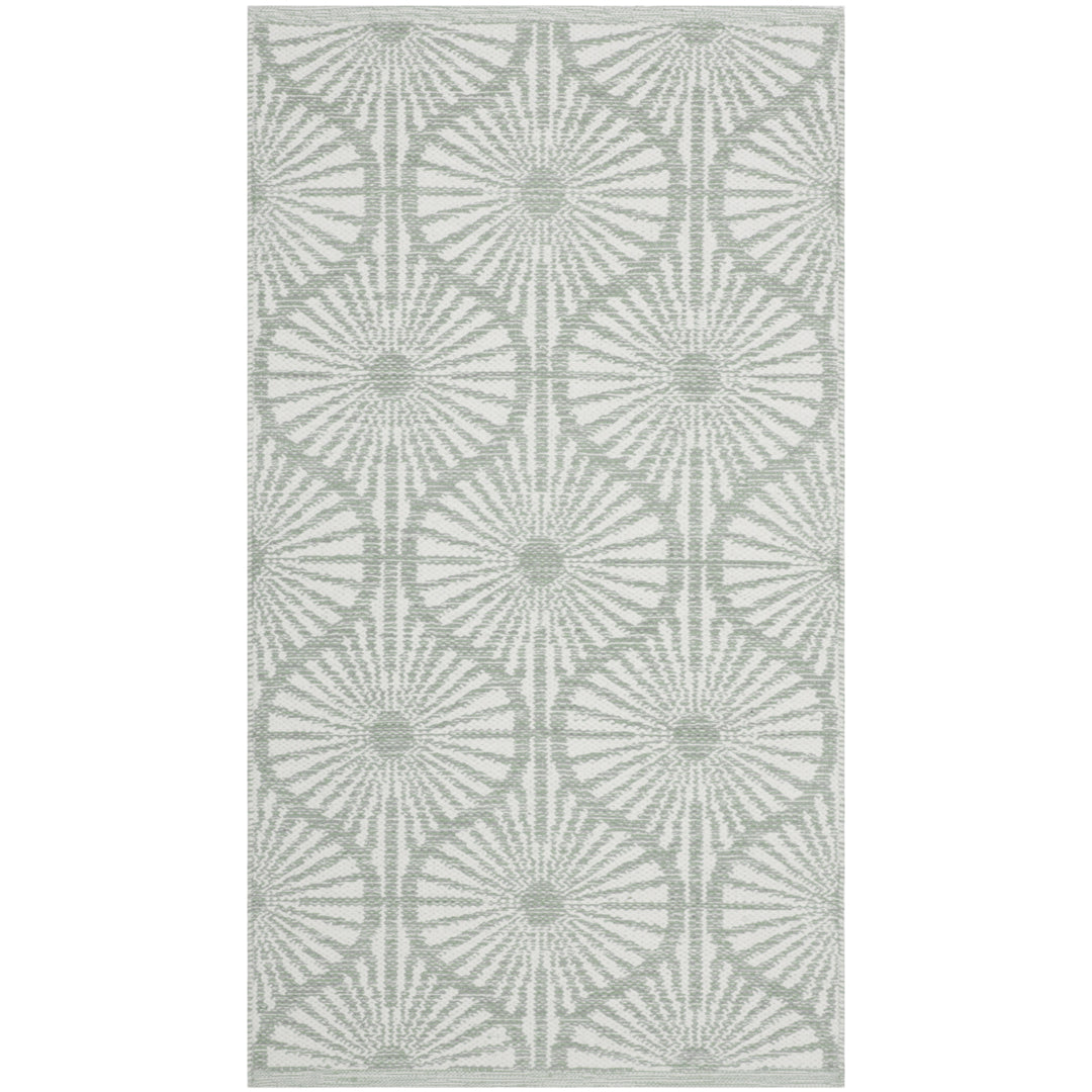 SAFAVIEH Montauk MTK606G Light Green / Ivory Rug Image 5