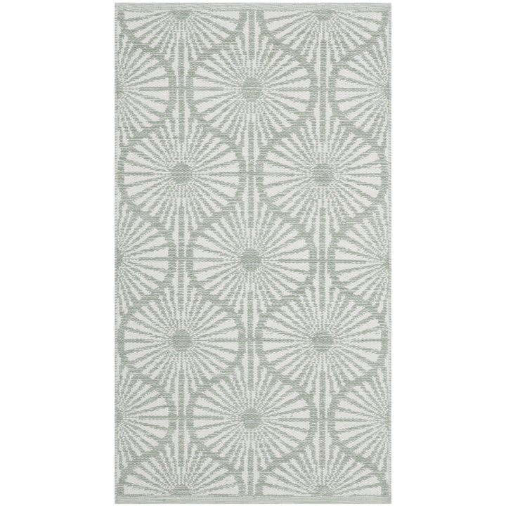 SAFAVIEH Montauk MTK606G Light Green / Ivory Rug Image 5