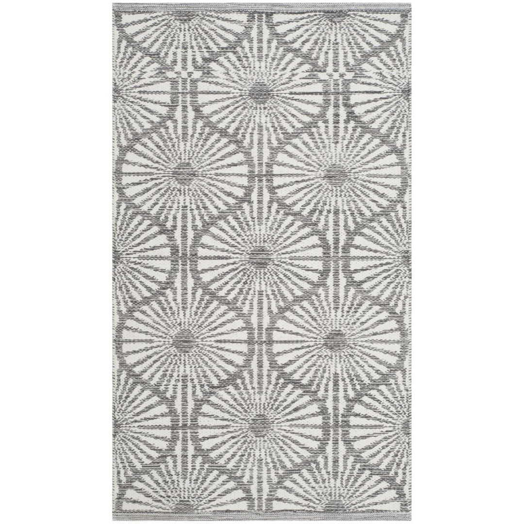 SAFAVIEH Montauk MTK606J Handwoven Charcoal / Ivory Rug Image 1