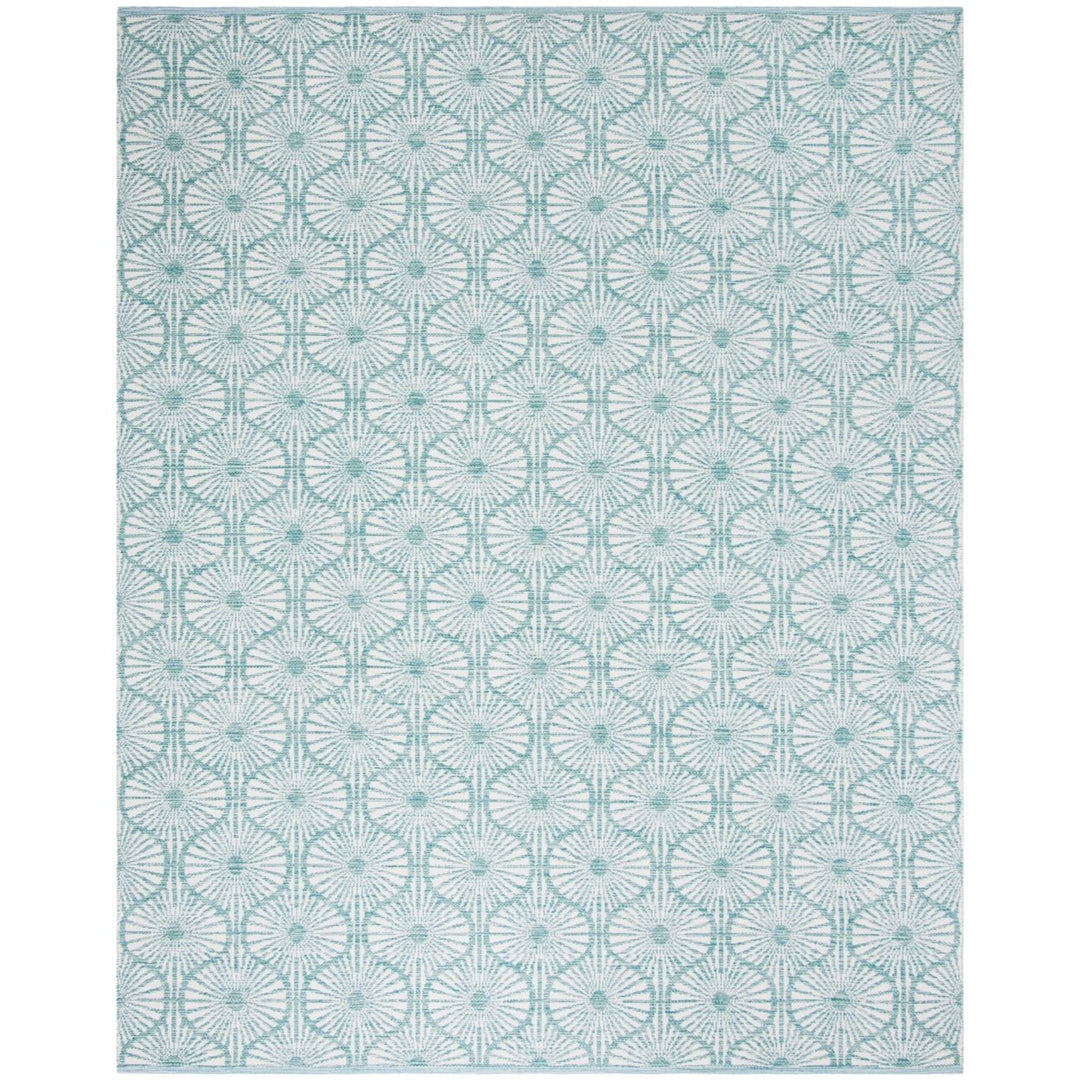 SAFAVIEH Montauk MTK606H Handwoven Aqua / Ivory Rug Image 1