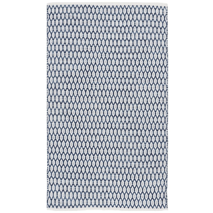 SAFAVIEH Montauk MTK608C Handwoven Navy / Ivory Rug Image 1