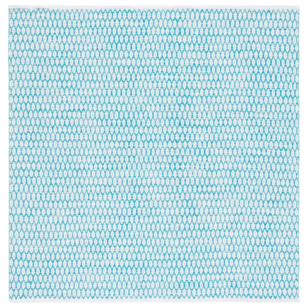 SAFAVIEH Montauk MTK608H Handwoven Aqua / Ivory Rug Image 1