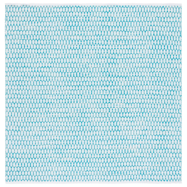 SAFAVIEH Montauk MTK608H Handwoven Aqua / Ivory Rug Image 1