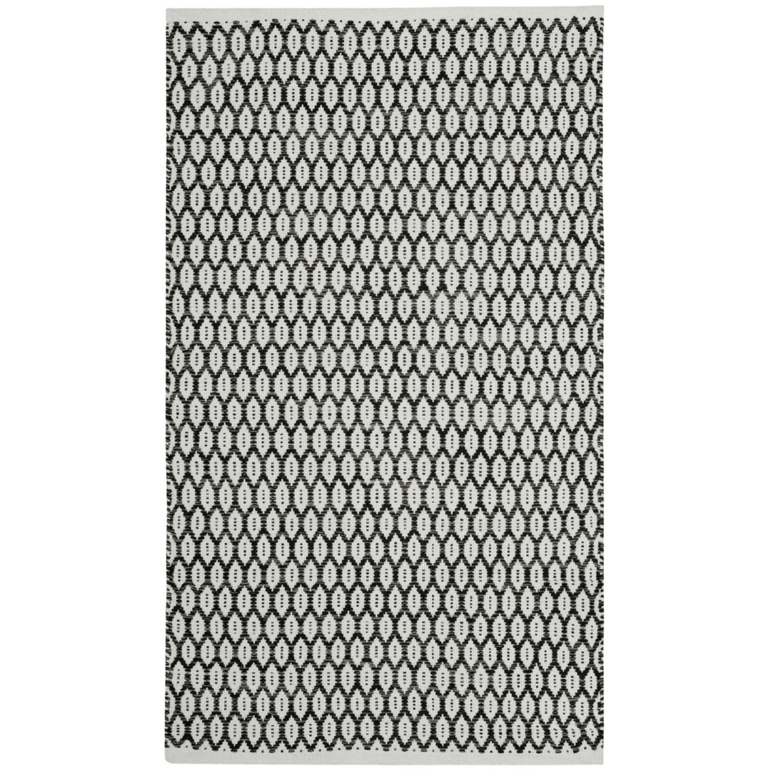 SAFAVIEH Montauk MTK608A Handwoven Black / Ivory Rug Image 7