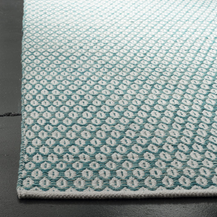 SAFAVIEH Montauk MTK608H Handwoven Aqua / Ivory Rug Image 5