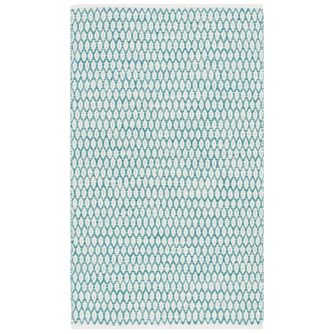 SAFAVIEH Montauk MTK608H Handwoven Aqua / Ivory Rug Image 6