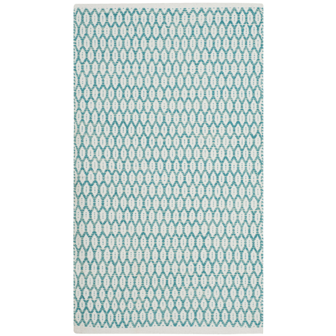 SAFAVIEH Montauk MTK608H Handwoven Aqua / Ivory Rug Image 7