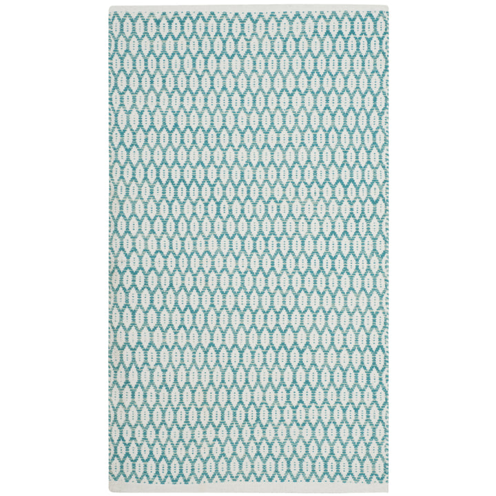 SAFAVIEH Montauk MTK608H Handwoven Aqua / Ivory Rug Image 7